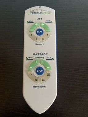 Tempur-Pedic Bed Remote Control 
Model #RC-WM-101